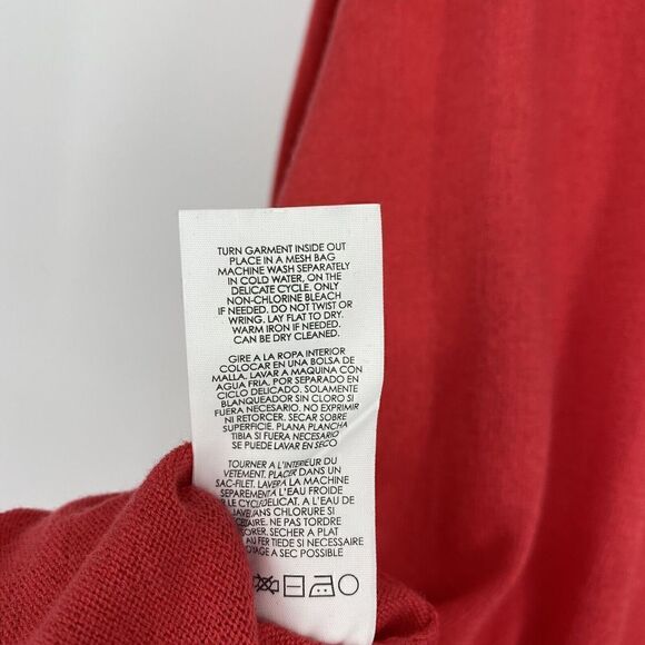 Cabi Shirt Size Small Womens Red Beachcomber Hoodie 5137 Full Zip Knit Pocket - Picture 8 of 8